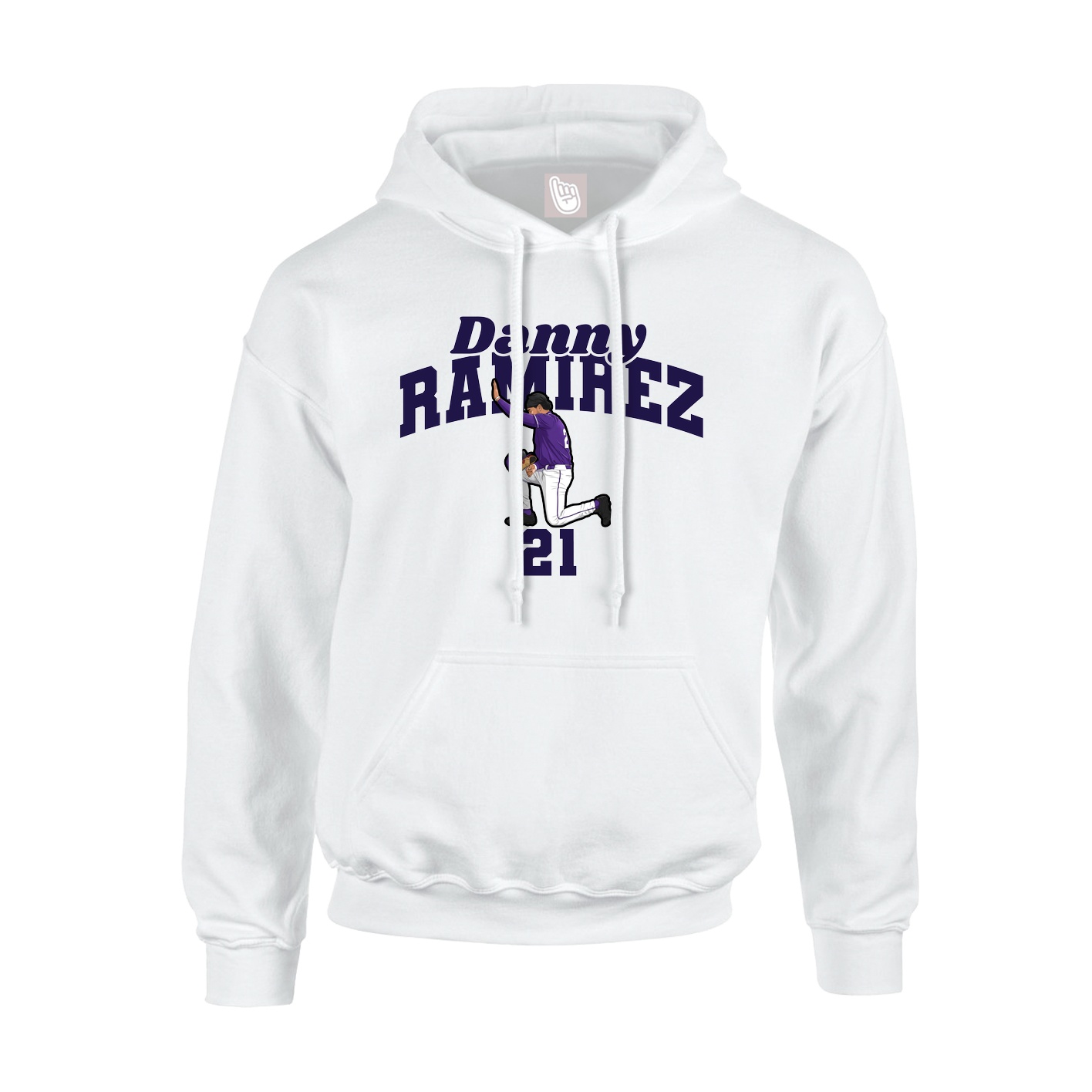 Youth Hoodie — Signature Arch in White