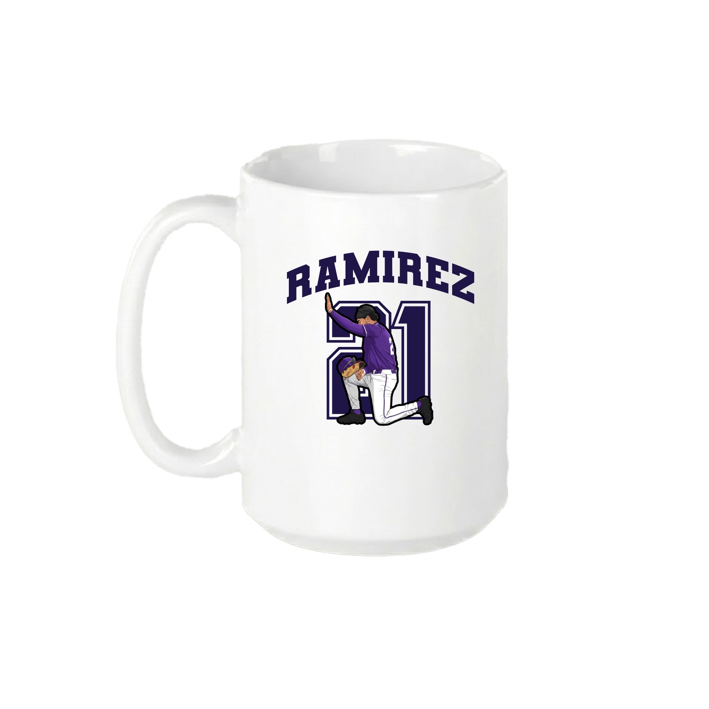 15oz Coffee Mug — Number in White