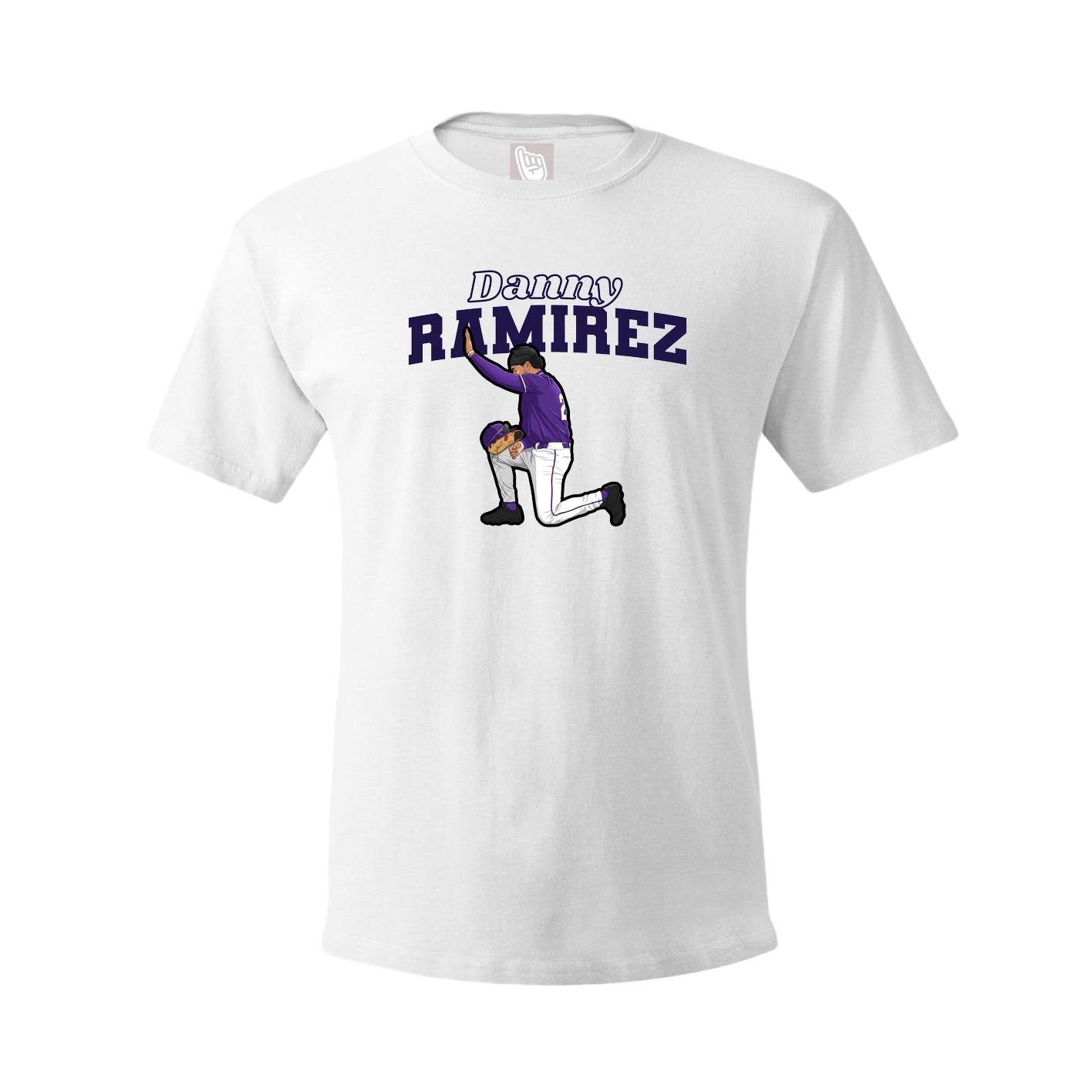 Youth Tee — Name Arch in White