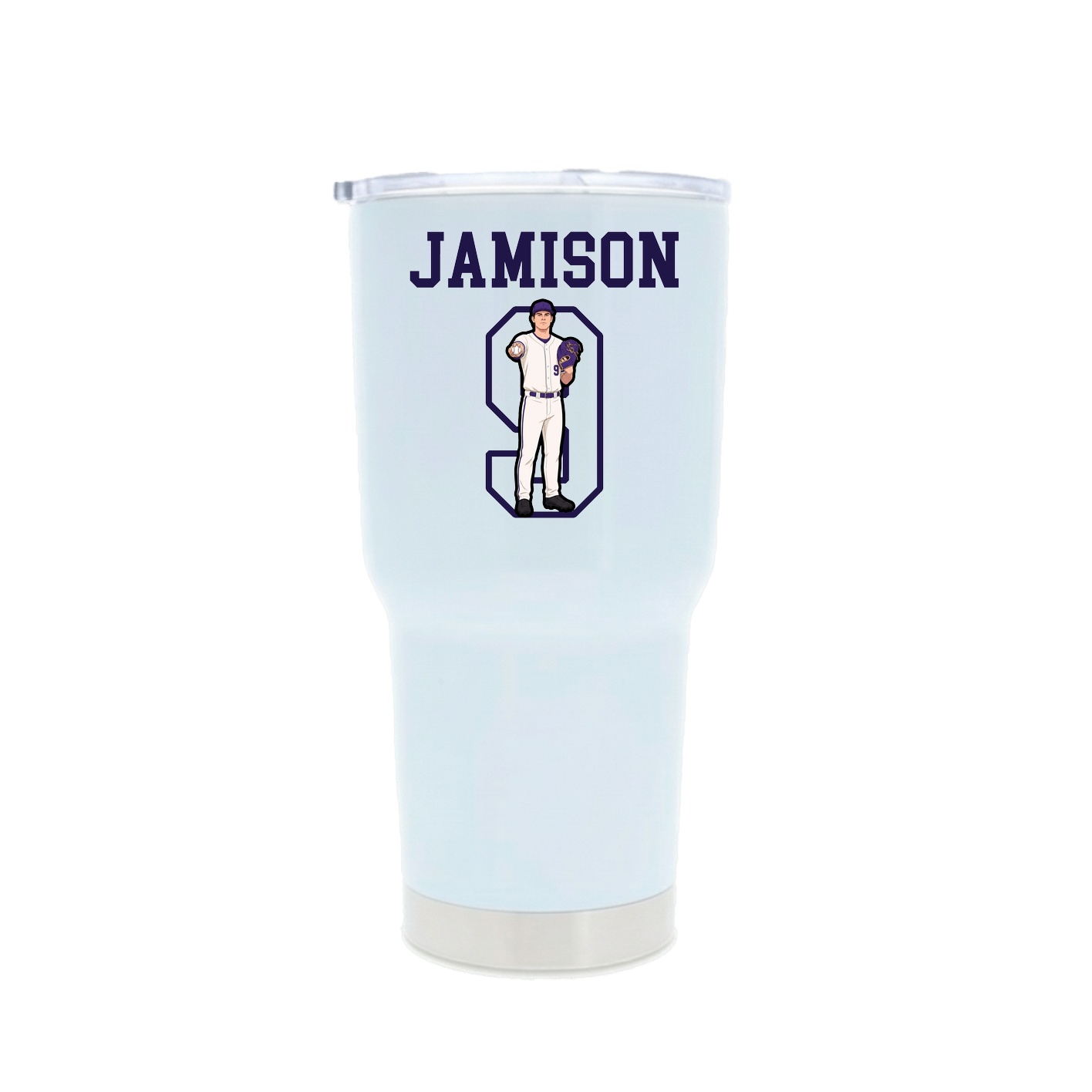 30oz Stainless Steel Tumbler — Shirsey in White