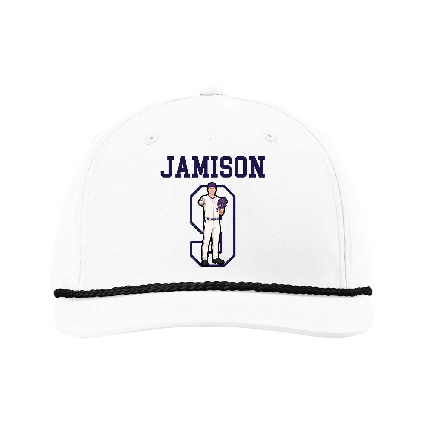 Five-Panel Classic Rope Cap — Shirsey in White
