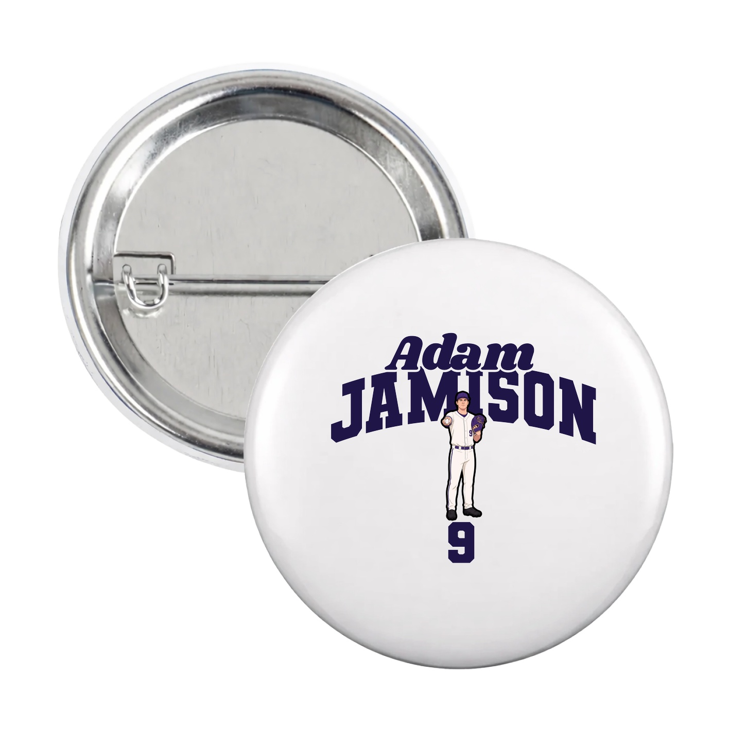 Game Day Button — Signature Arch in White