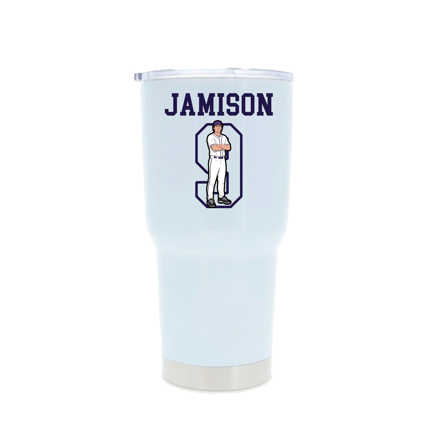 30oz Stainless Steel Tumbler — Shirsey in White