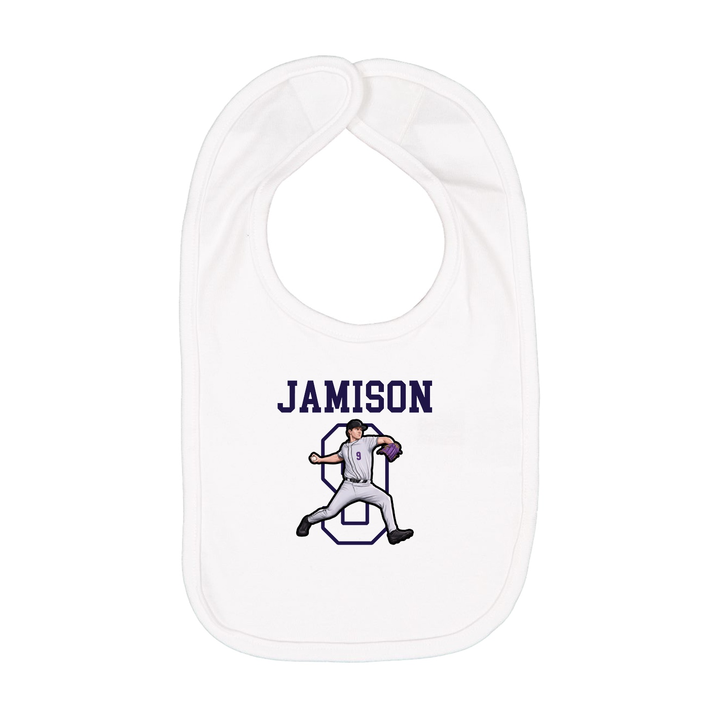 Infant Bib — Shirsey in White