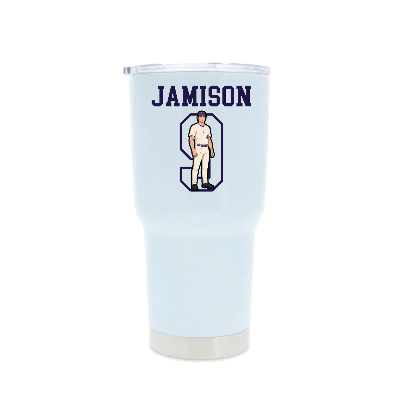 30oz Stainless Steel Tumbler — Shirsey in White