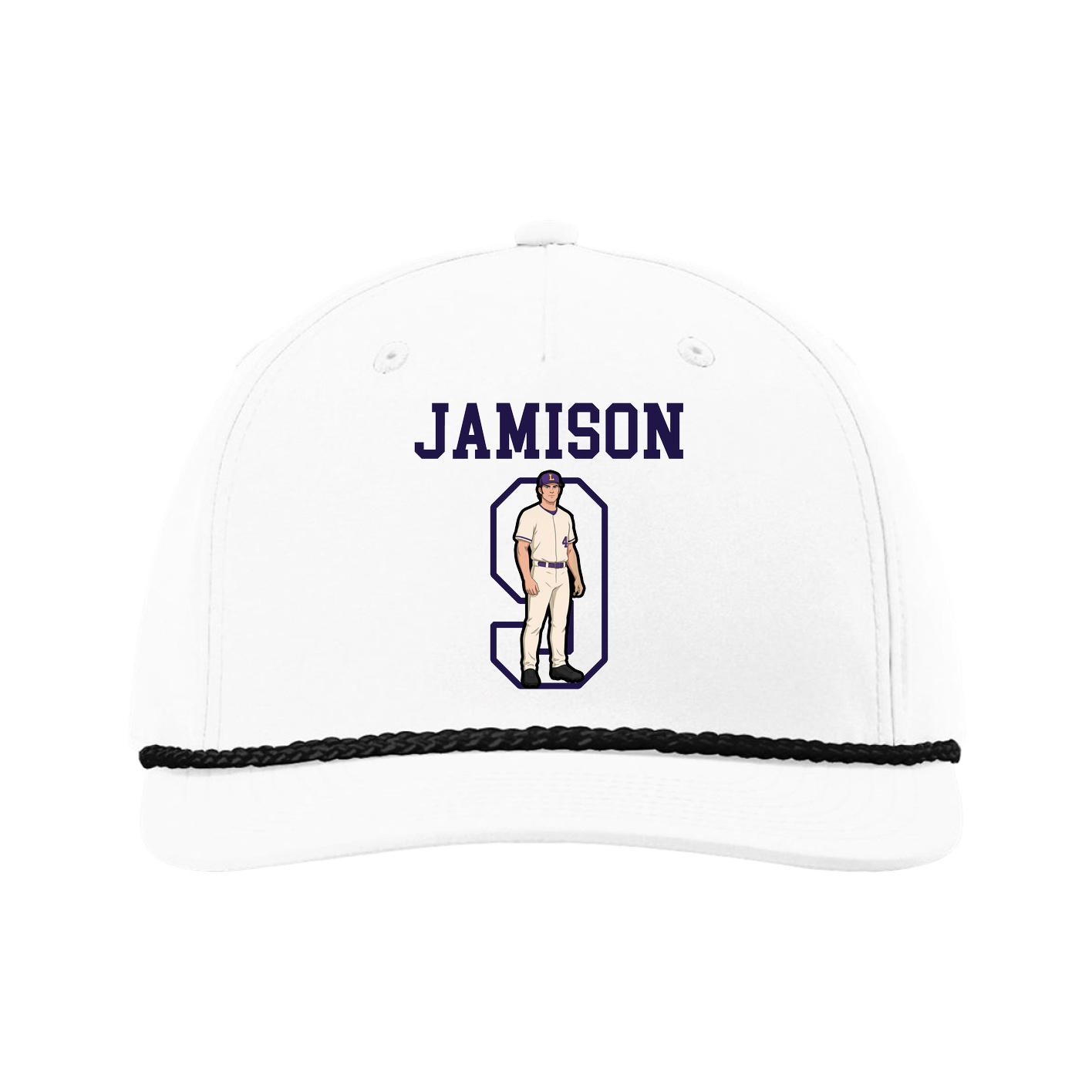 Five-Panel Classic Rope Cap — Shirsey in White