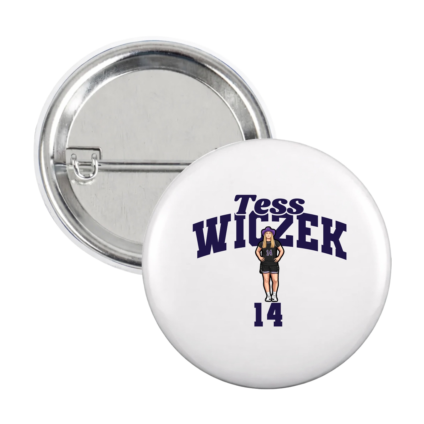 Game Day Button — Signature Arch in White