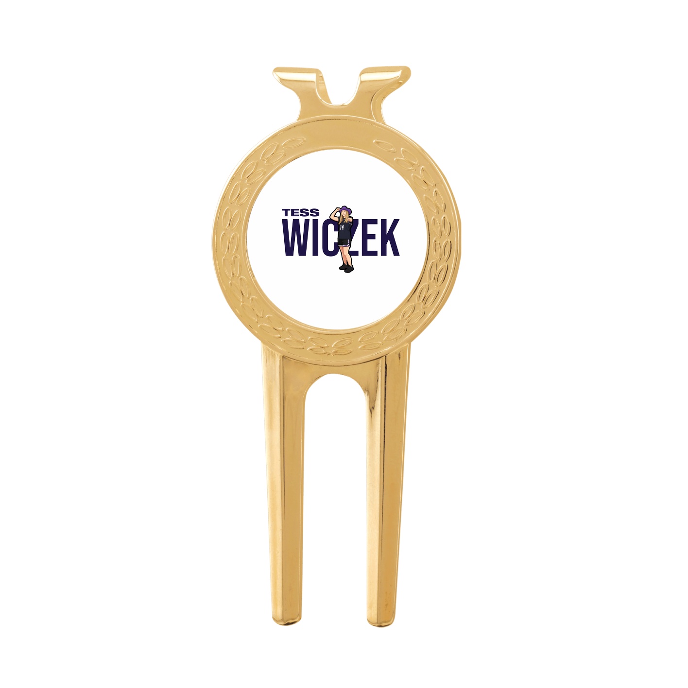 Divot Tool with Ball Marker — Player Name in Classic