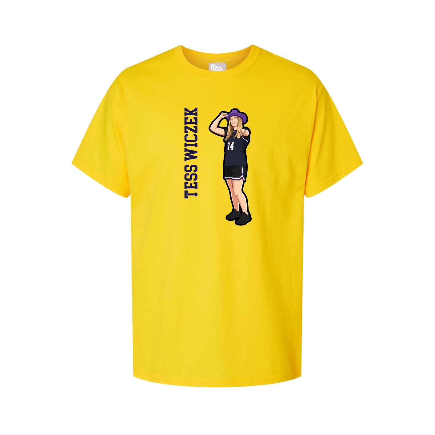 Tee — Name Vertical in Gold