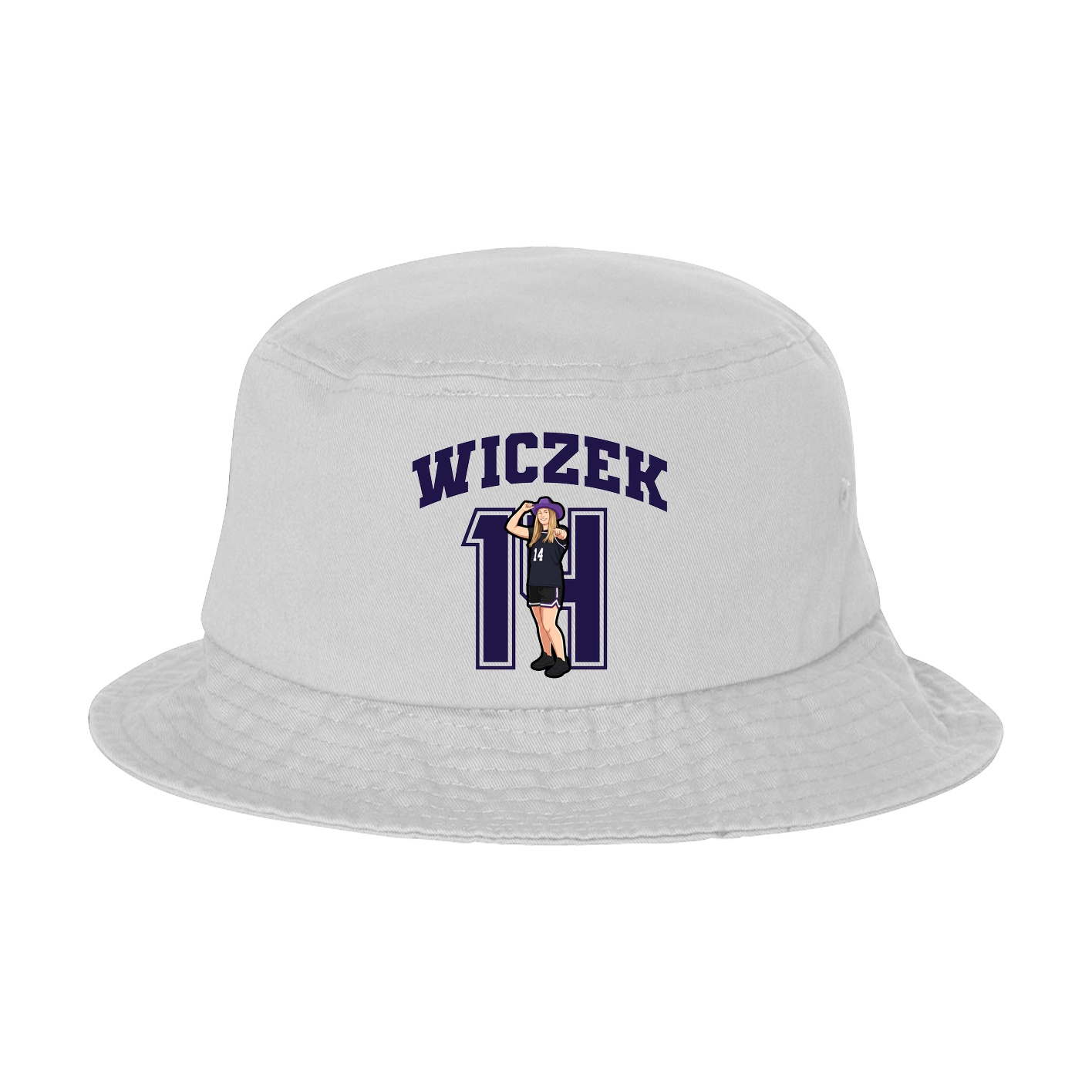 Bucket Cap — Number in White