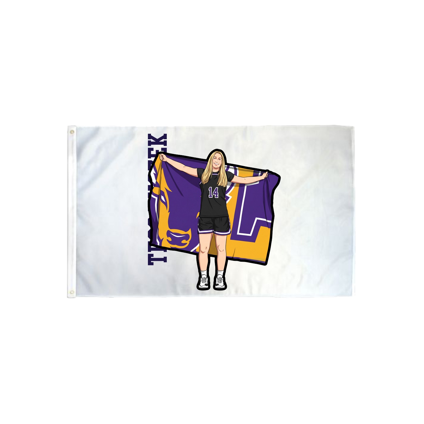 3x5 Flag — Name Vertical in Classic