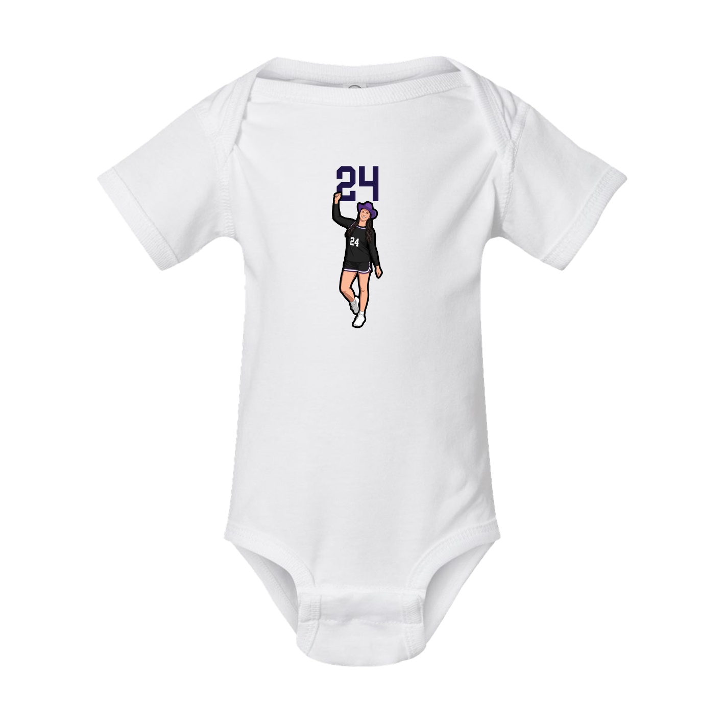 Baby Onesie — Number Top in White