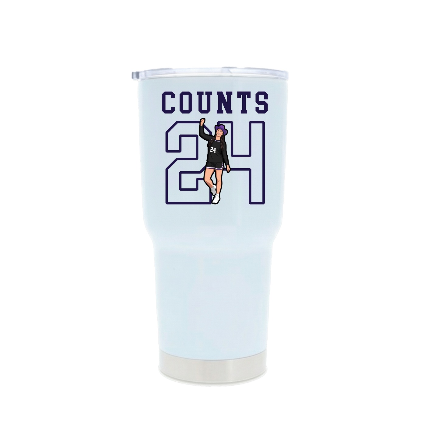 30oz Stainless Steel Tumbler — Shirsey in White