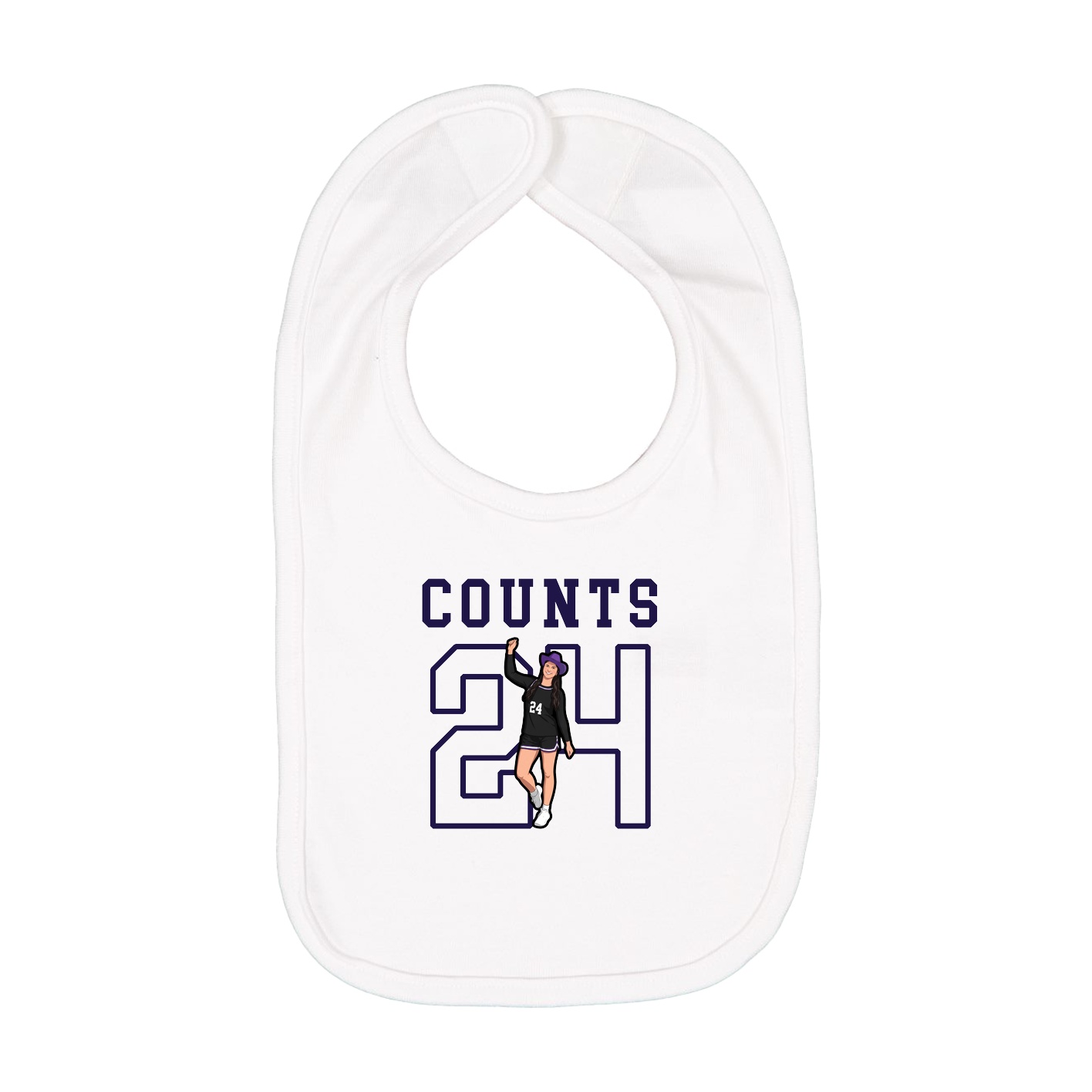 Infant Bib — Shirsey in White