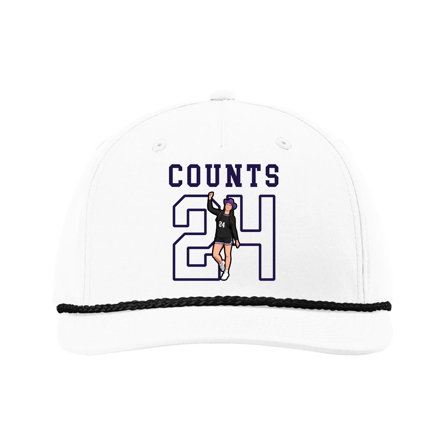 Five-Panel Classic Rope Cap — Shirsey in White
