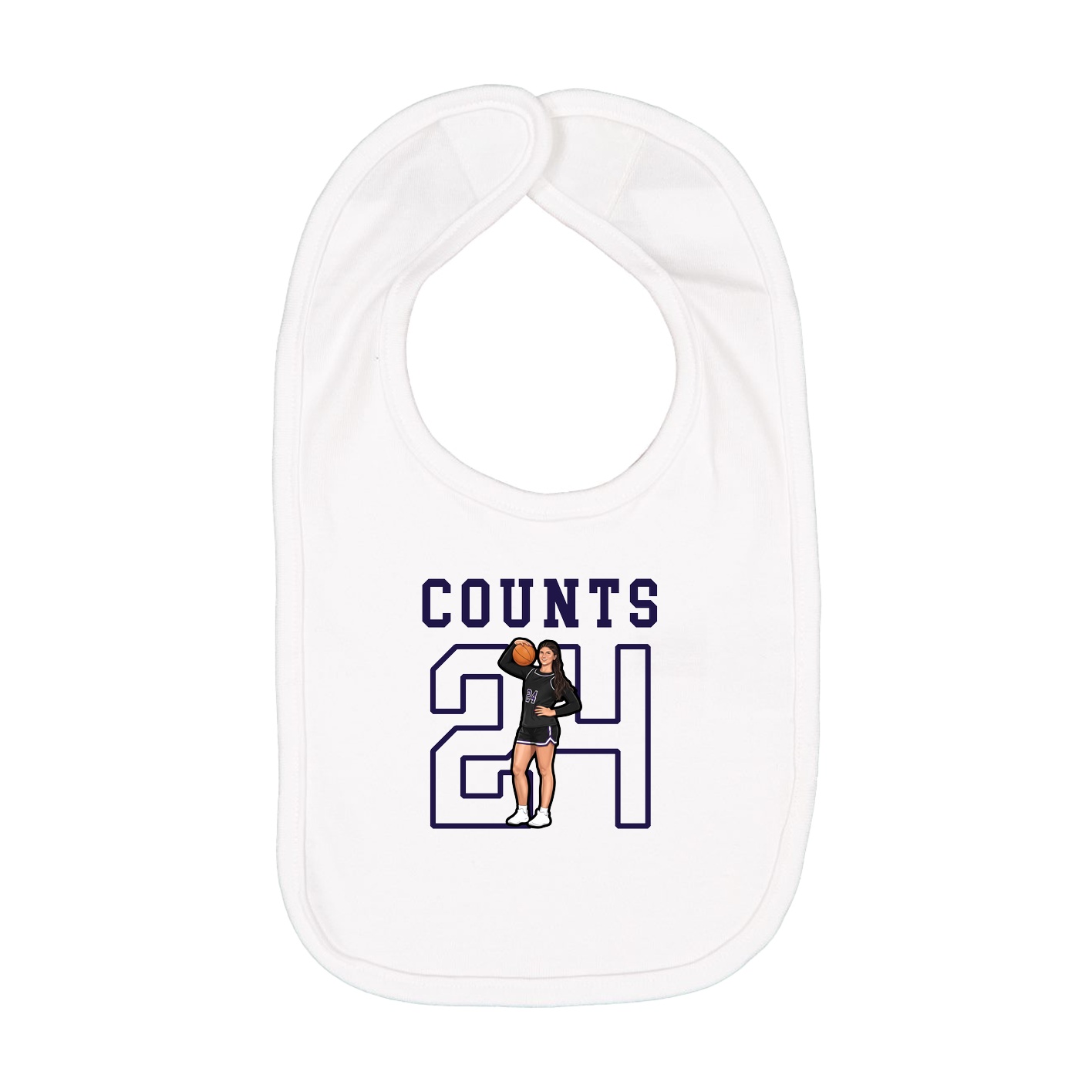 Infant Bib — Shirsey in White