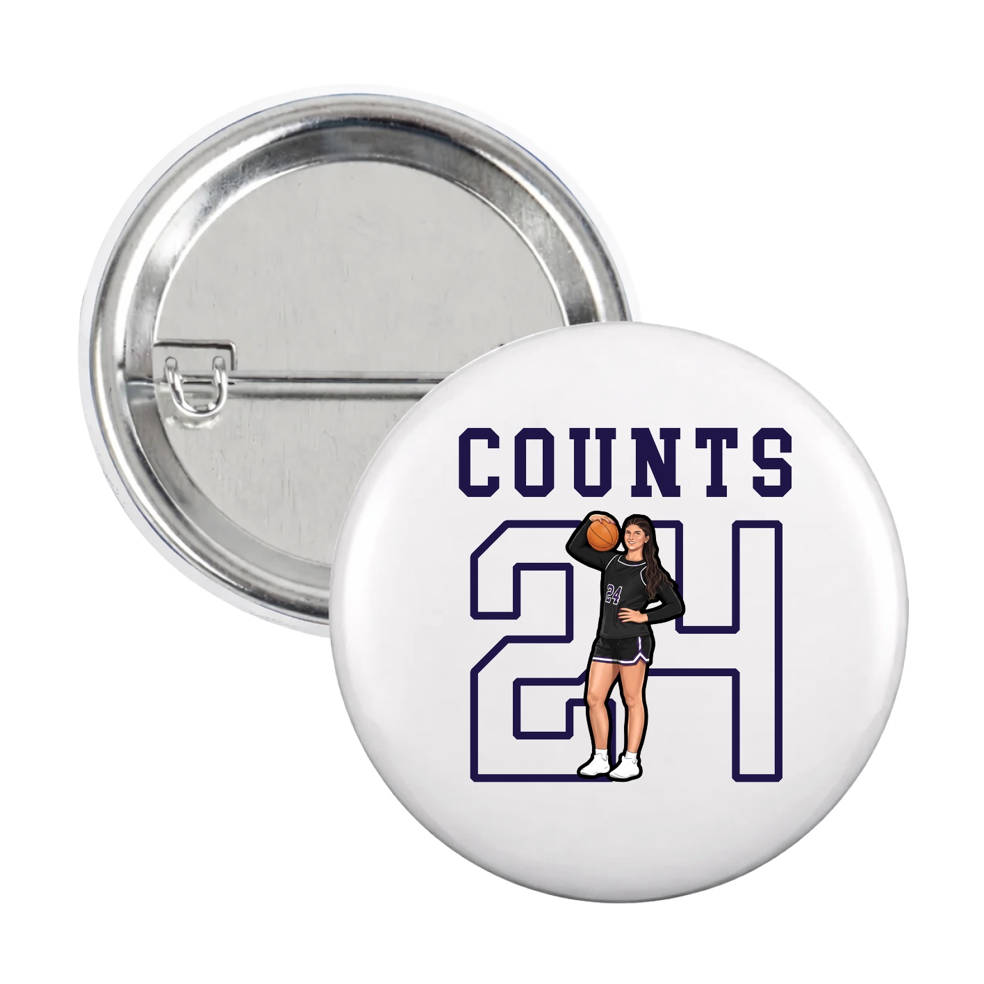 Game Day Button — Shirsey in White
