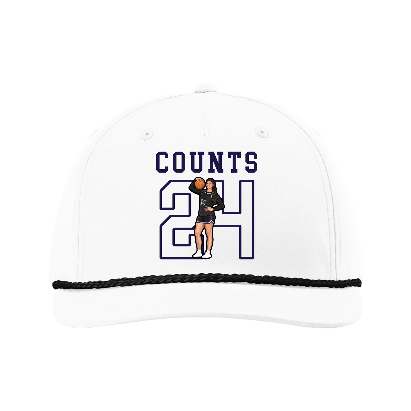 Five-Panel Classic Rope Cap — Shirsey in White