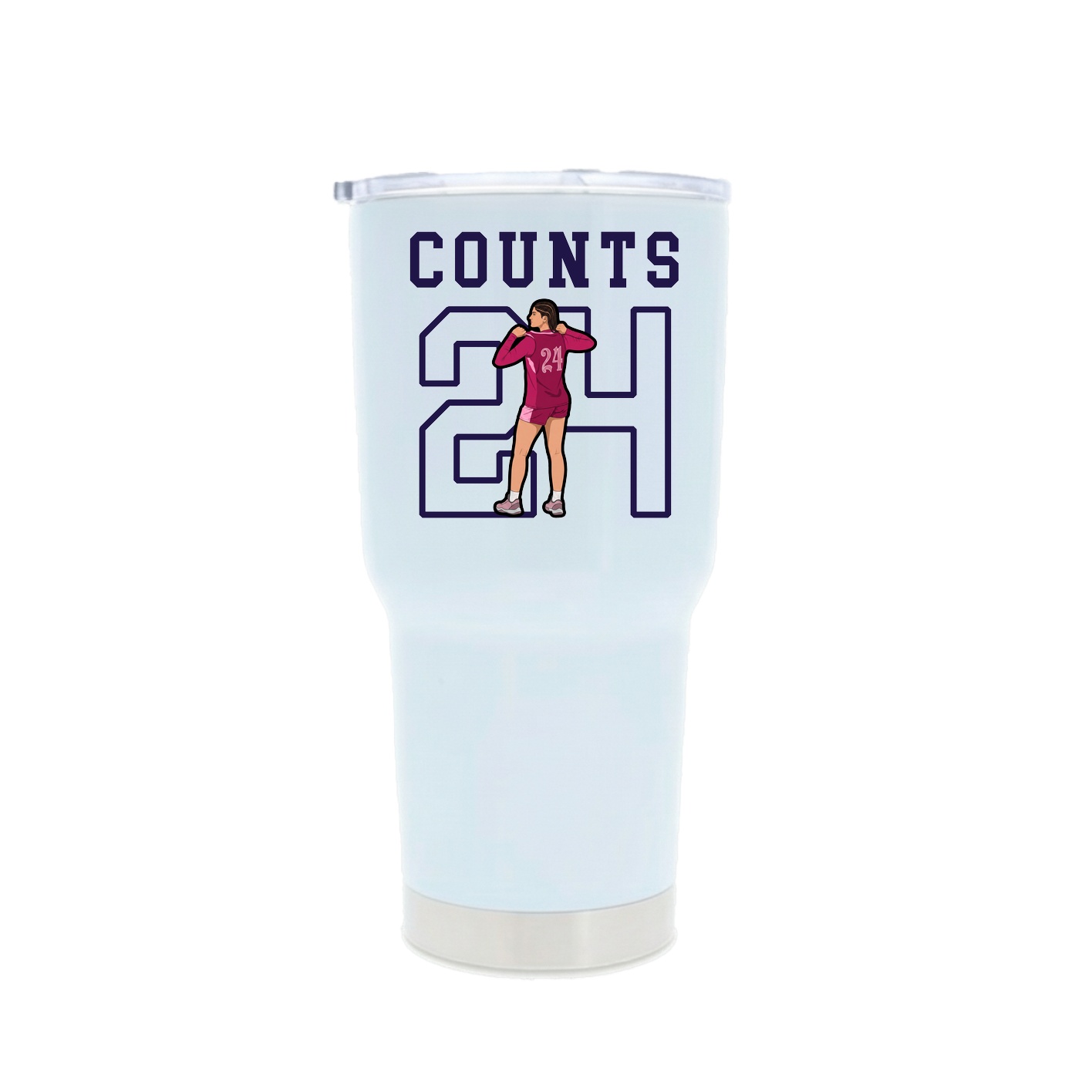 30oz Stainless Steel Tumbler — Shirsey in White