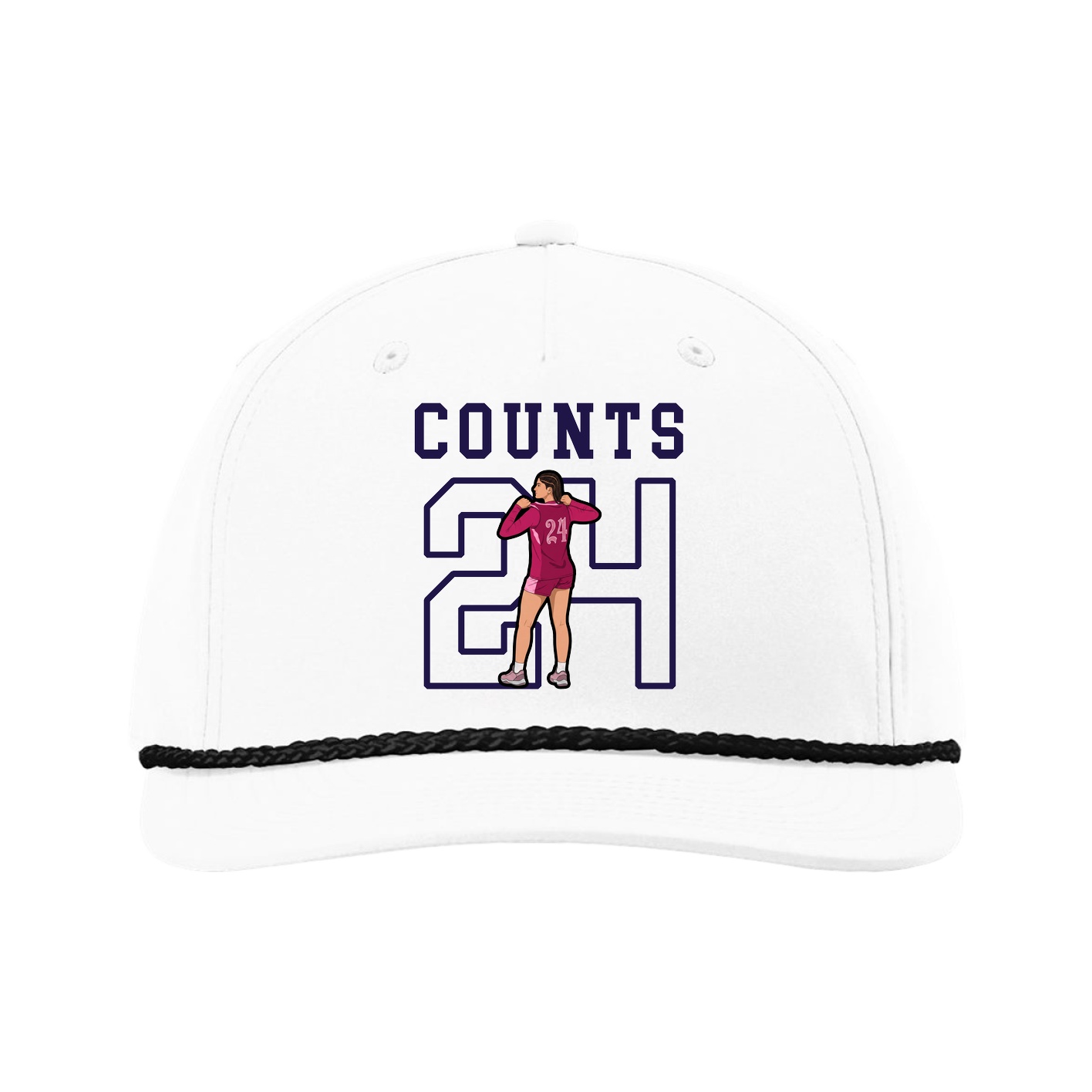 Five-Panel Classic Rope Cap — Shirsey in White