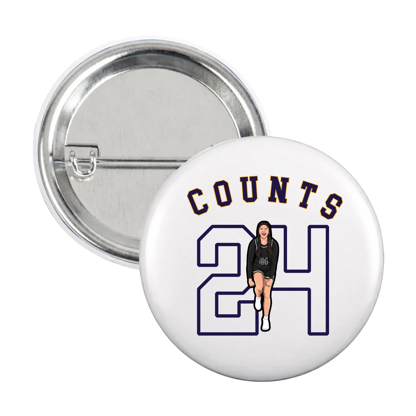 Game Day Button — Shirsey Arch in White