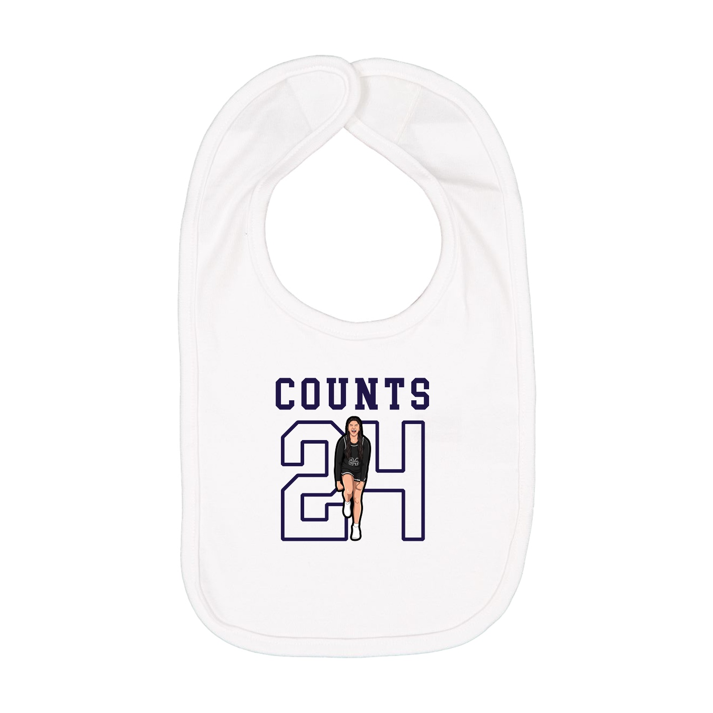 Infant Bib — Shirsey in White