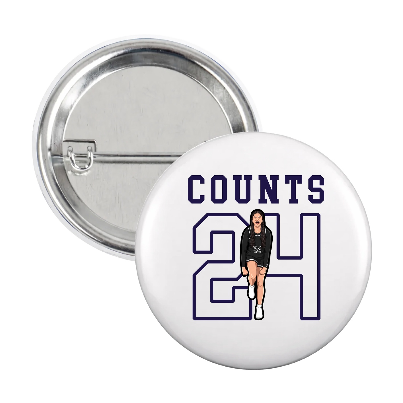 Game Day Button — Shirsey in White
