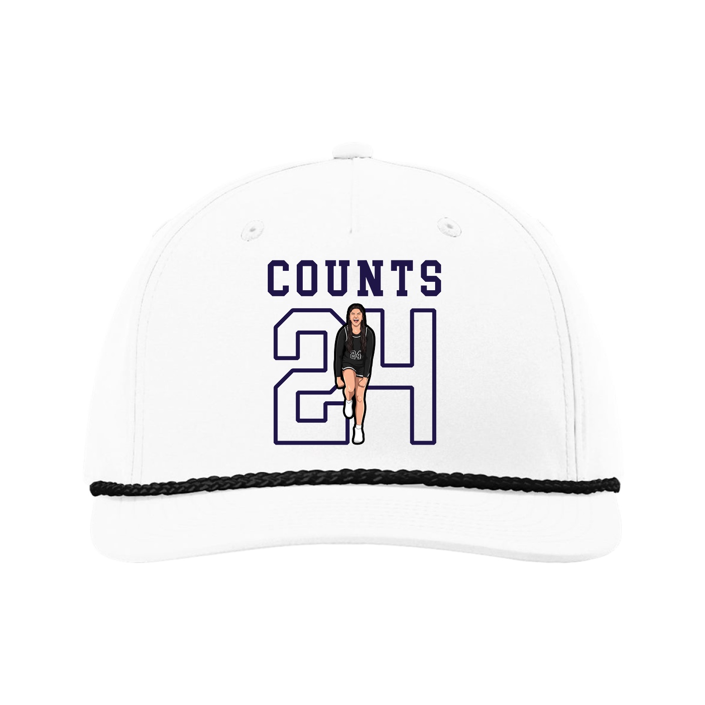 Five-Panel Classic Rope Cap — Shirsey in White