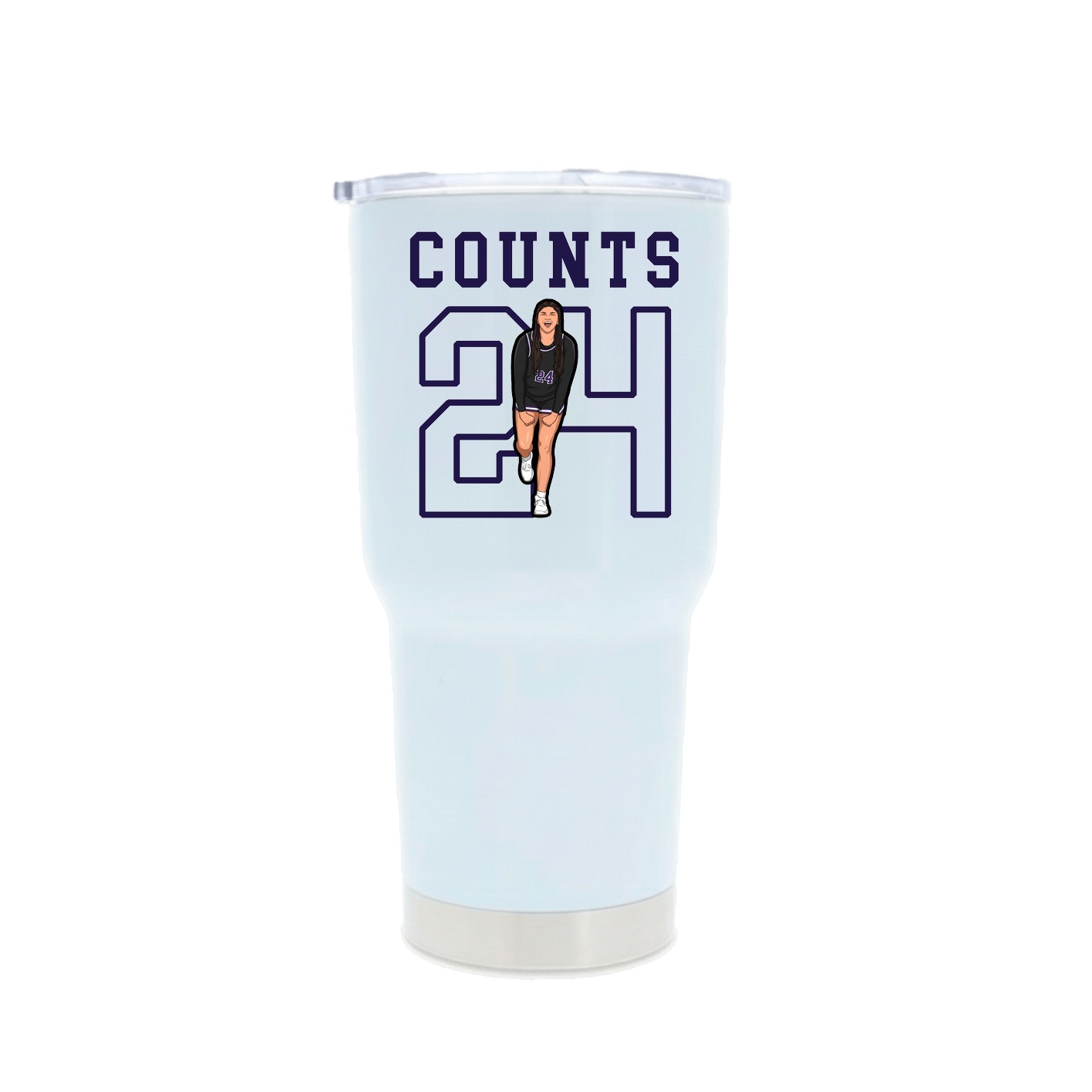 30oz Stainless Steel Tumbler — Shirsey in White