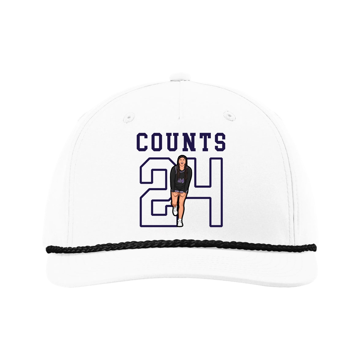 Five-Panel Classic Rope Cap — Shirsey in White