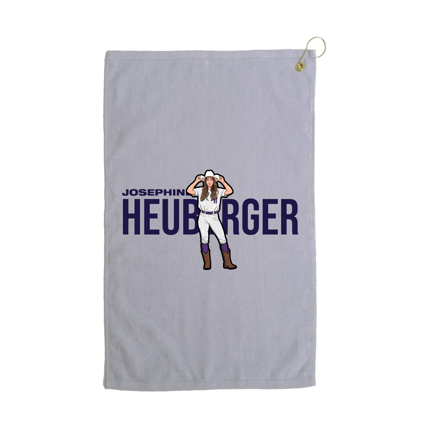 Golf Towel — Player Name in Grey