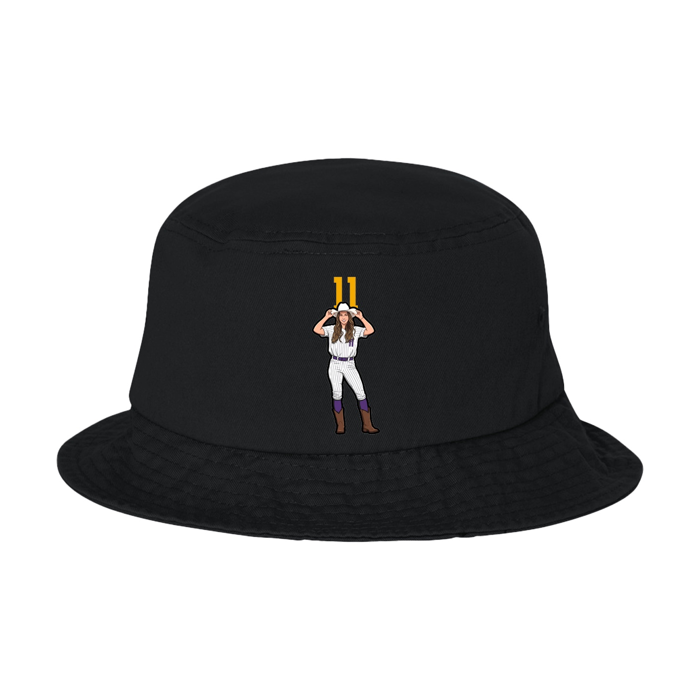 Bucket Cap — Number Top in Black
