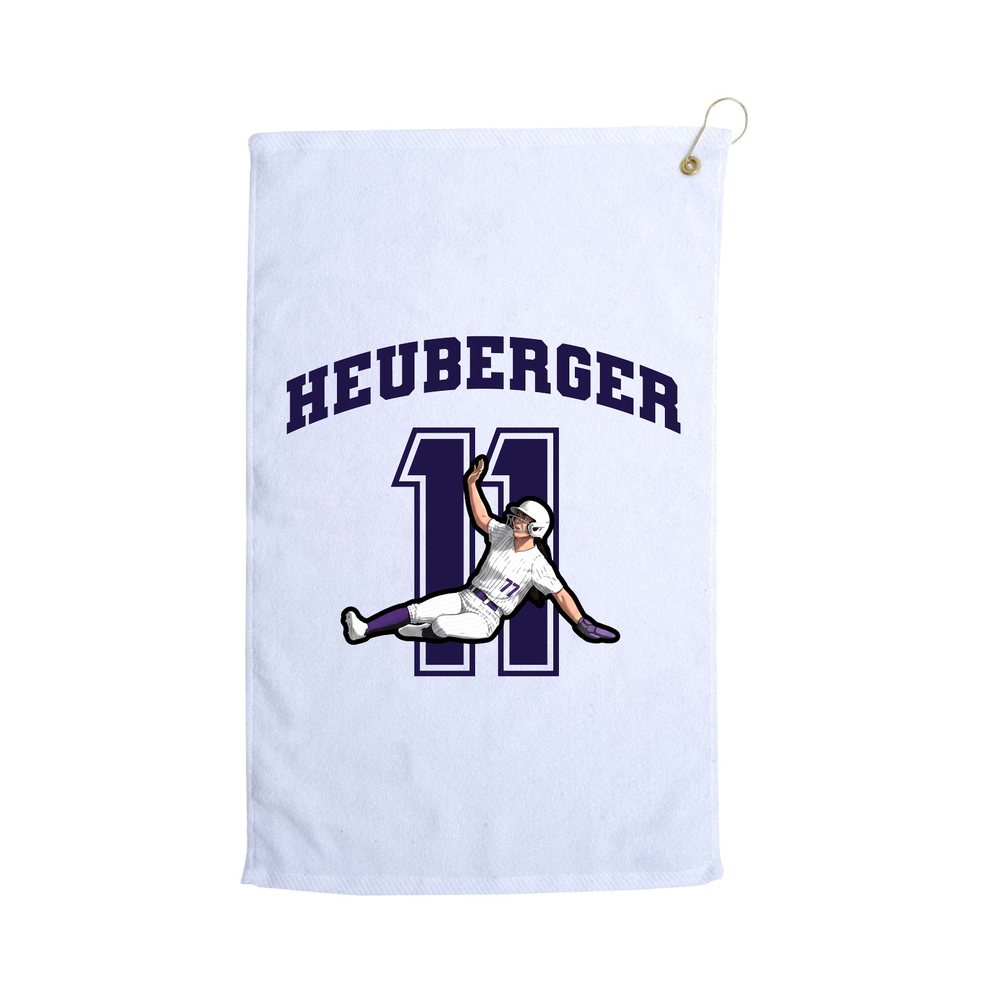 Golf Towel — Number in White