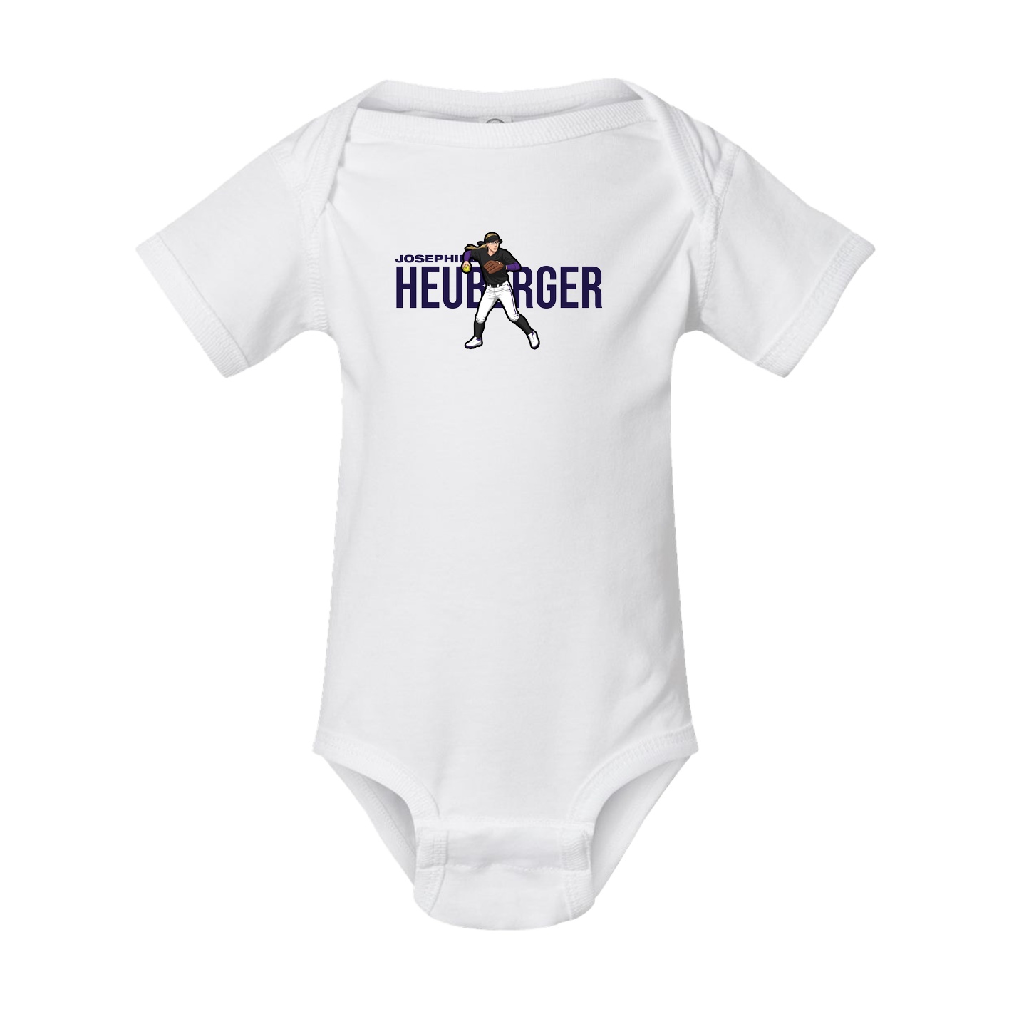 Baby Onesie — Player Name in White
