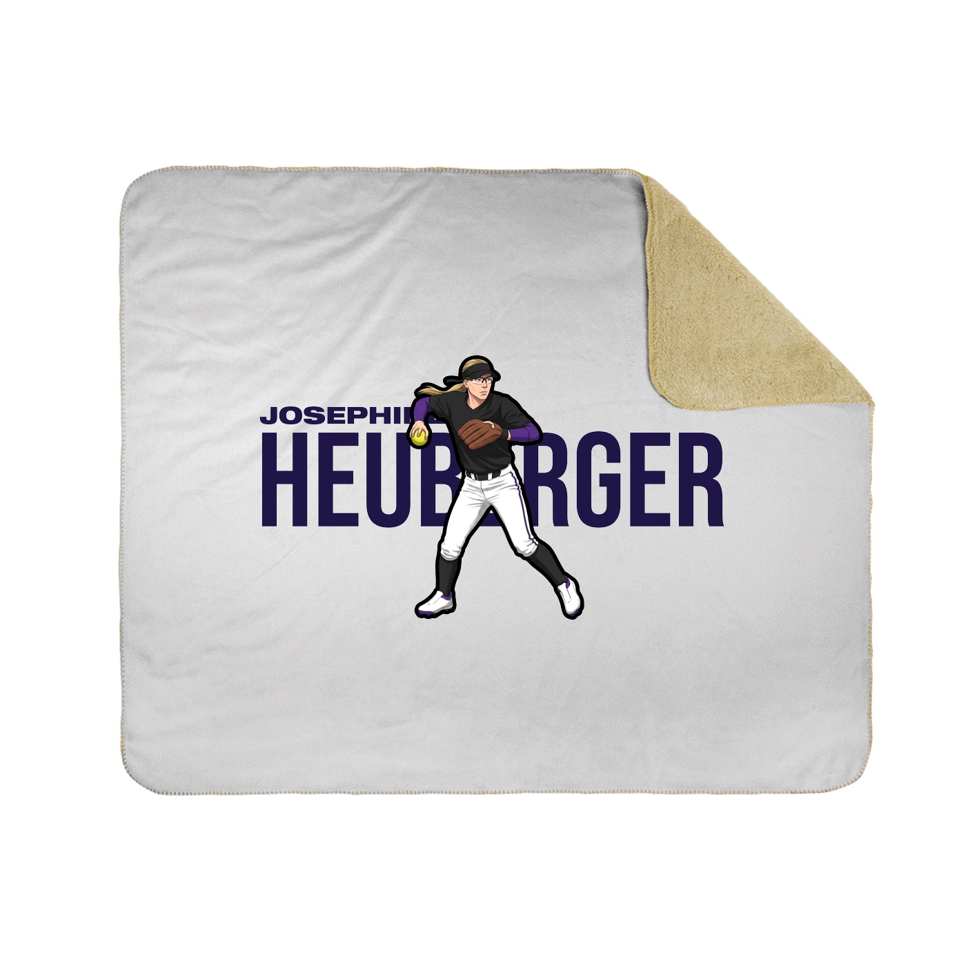 Throw Blanket — Player Name in White