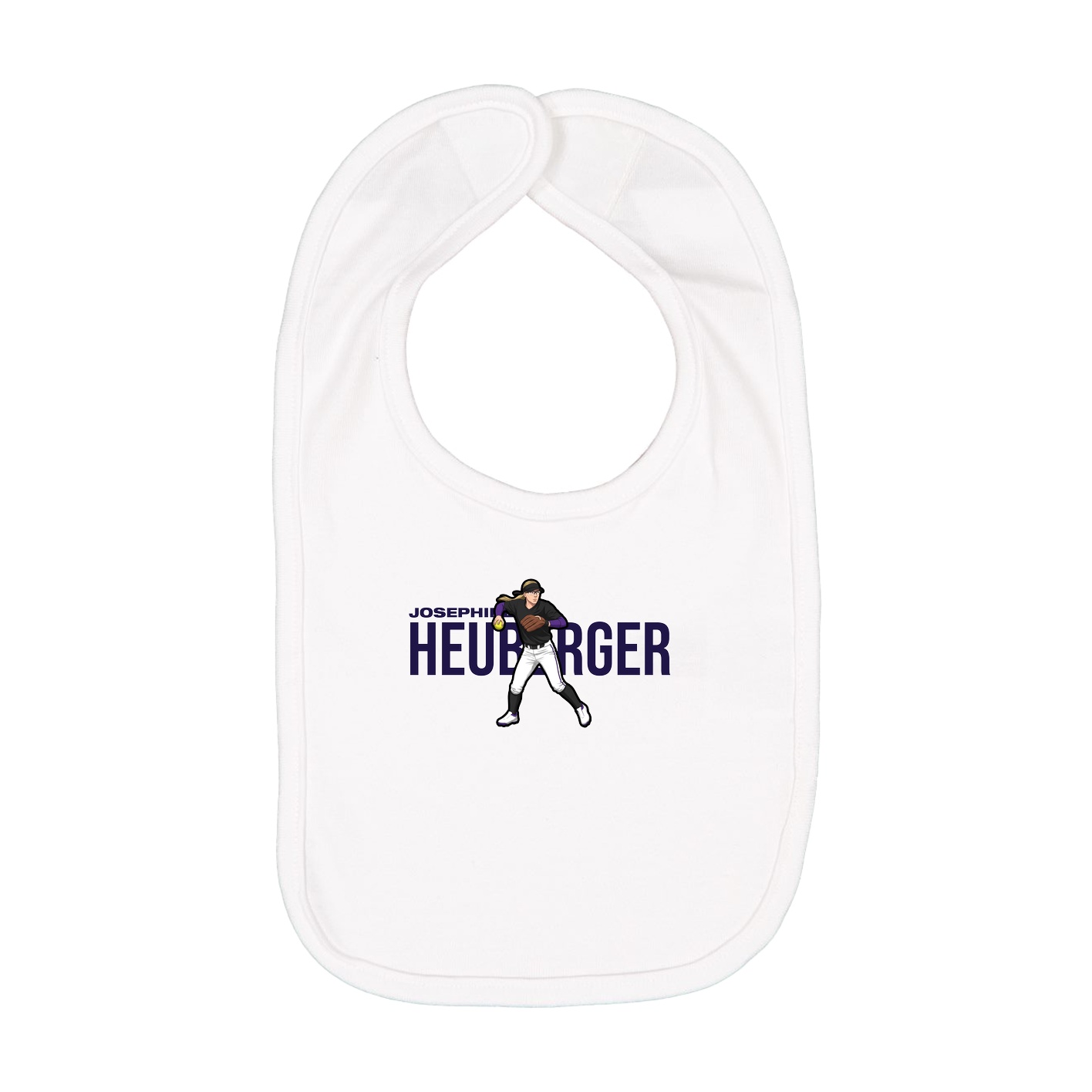 Infant Bib — Player Name in White