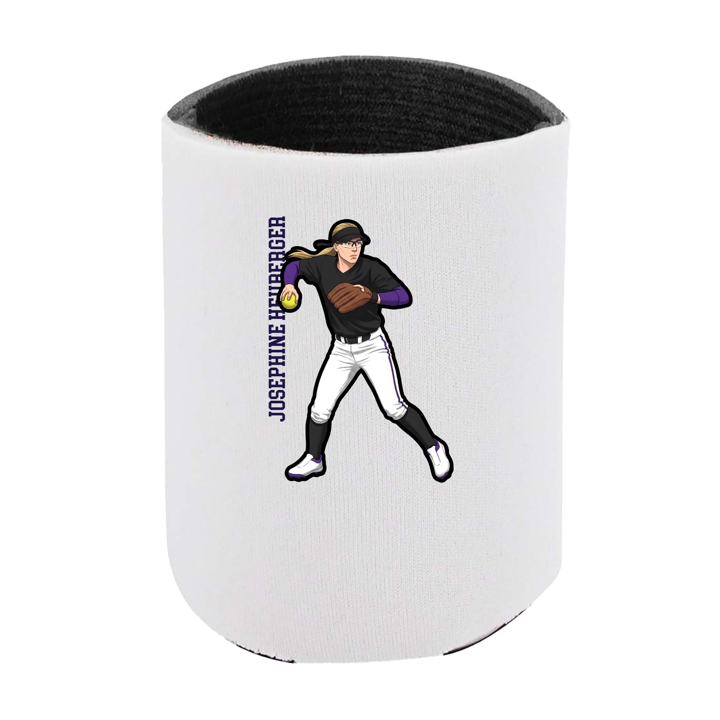 Can Holder — Name Vertical in White