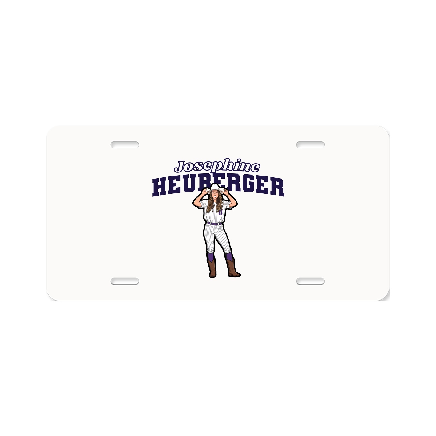 License Plate — Name Arch in Classic