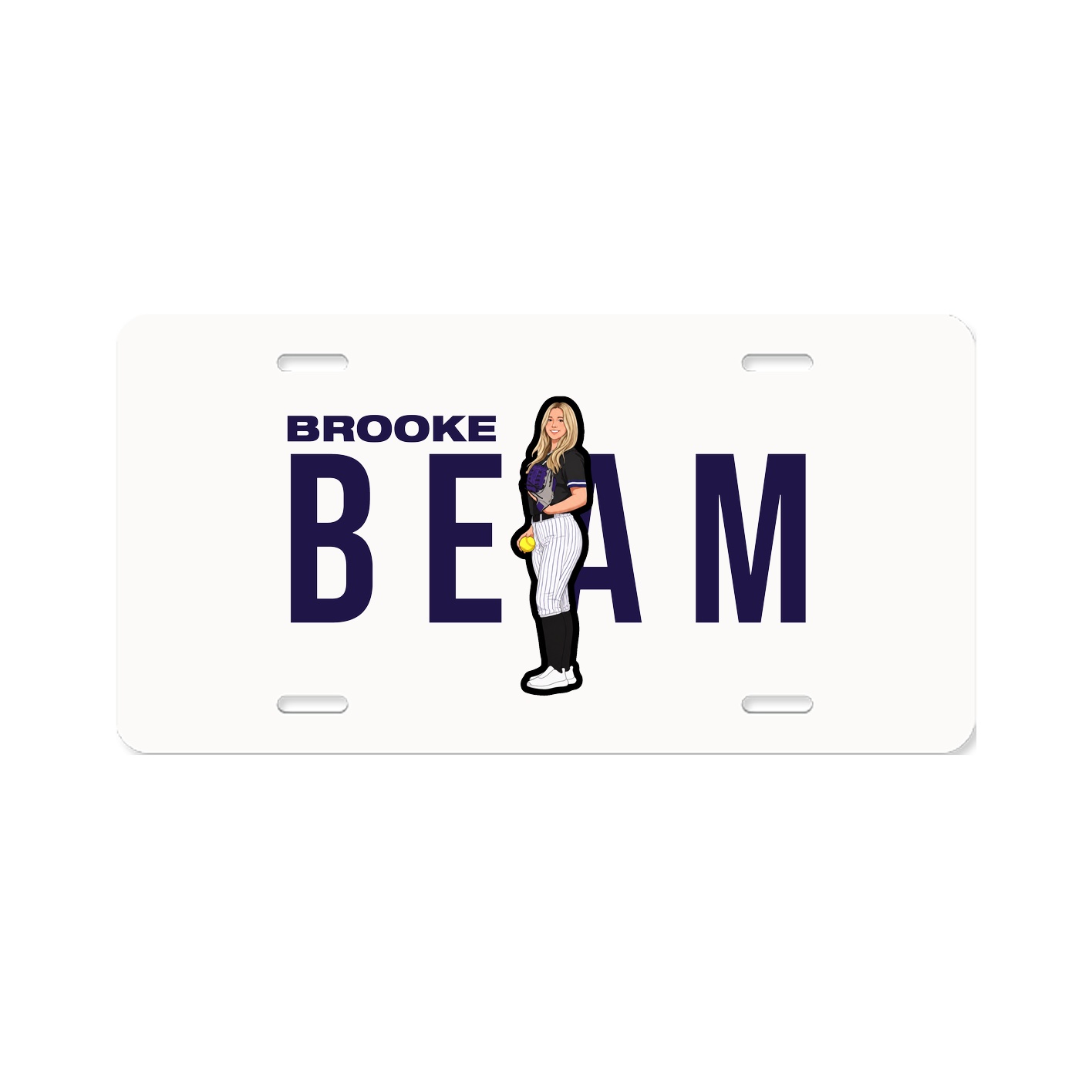 License Plate — Player Name in Classic