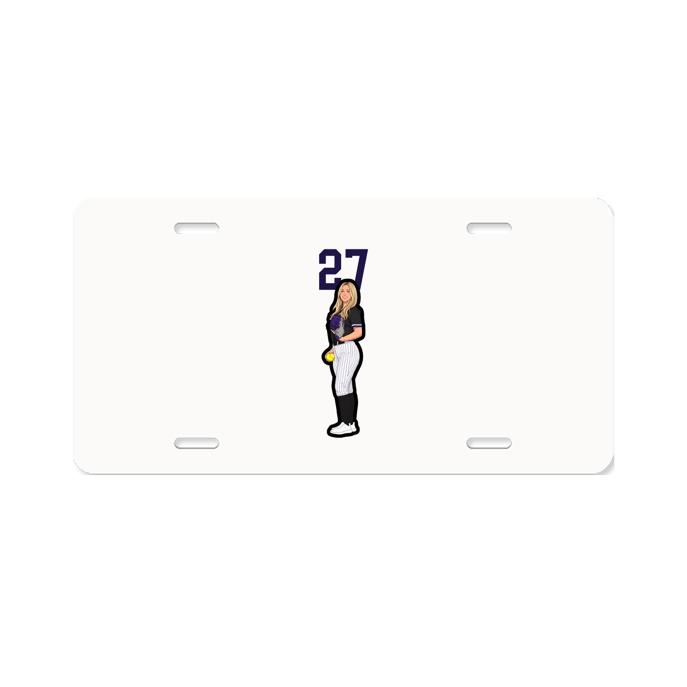 License Plate — Number Top in Classic