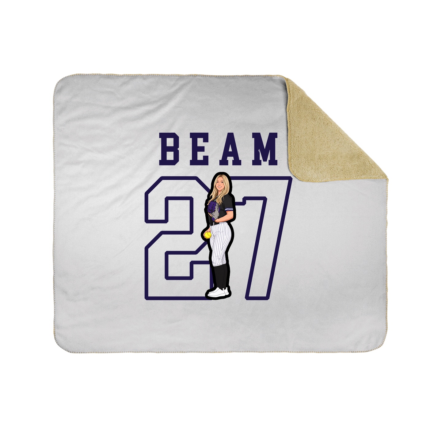 Throw Blanket — Shirsey in White