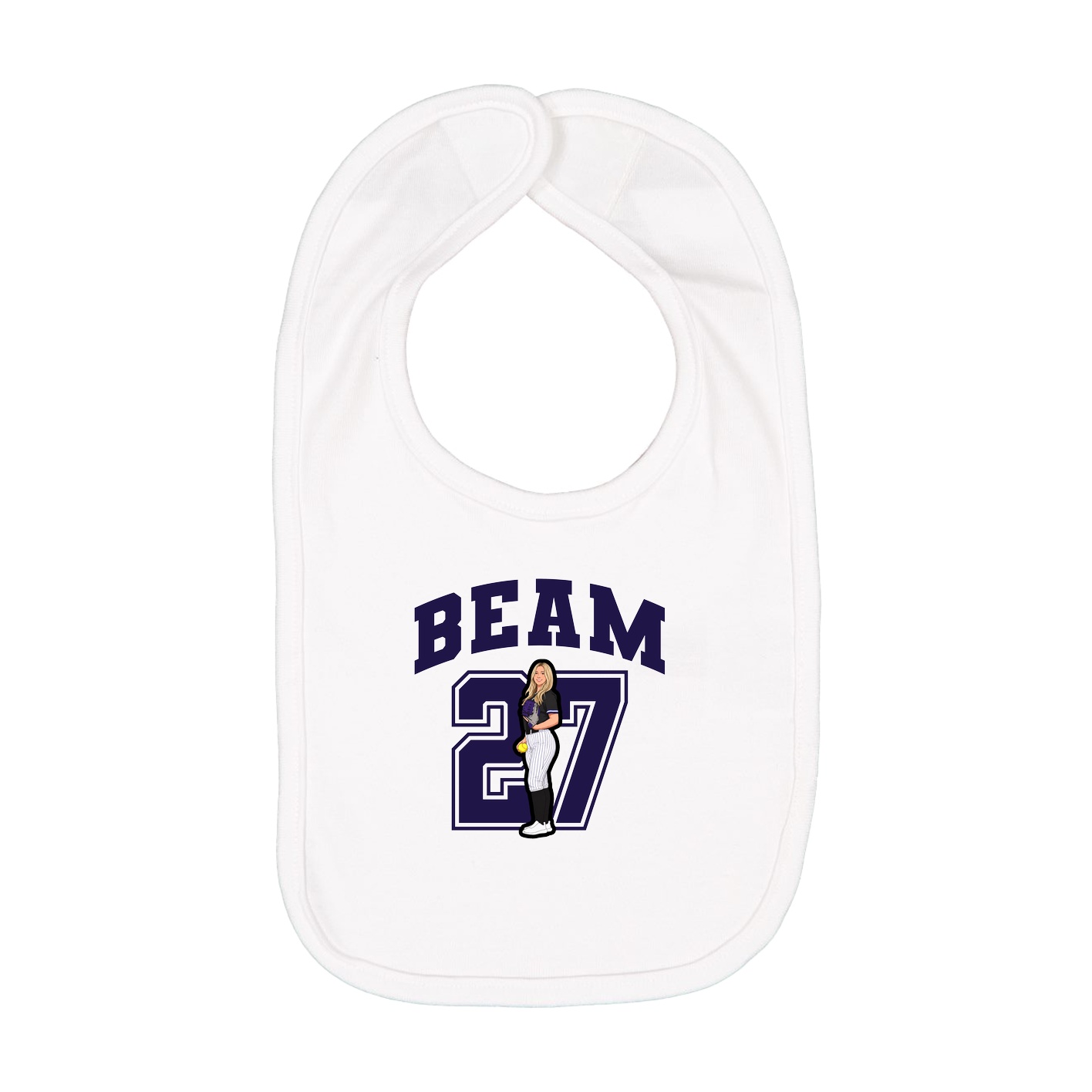 Infant Bib — Number in White