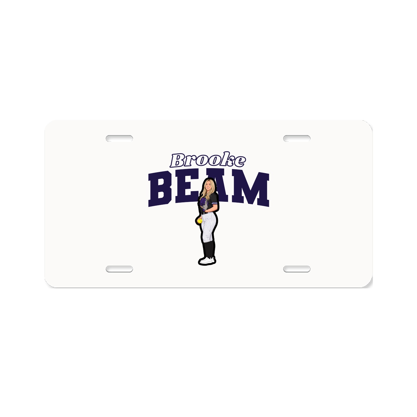 License Plate — Name Arch in Classic