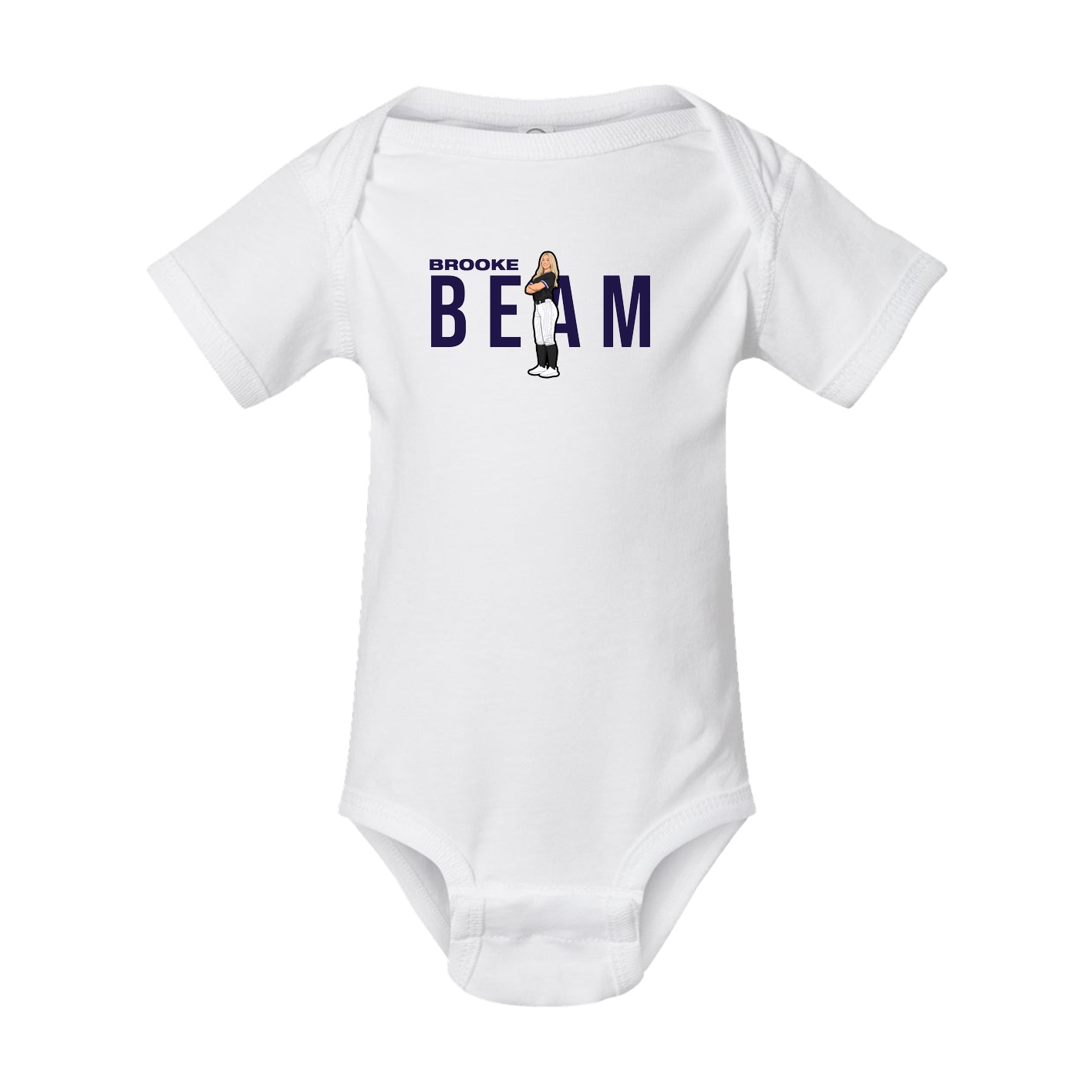 Baby Onesie — Player Name in White