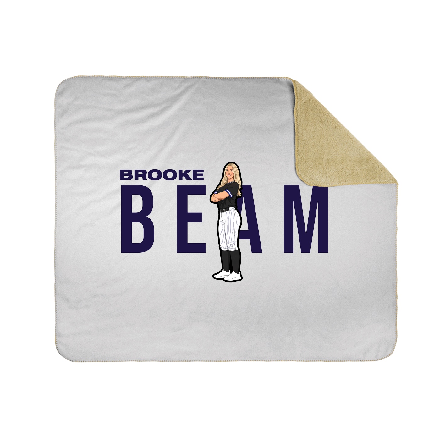 Throw Blanket — Player Name in White
