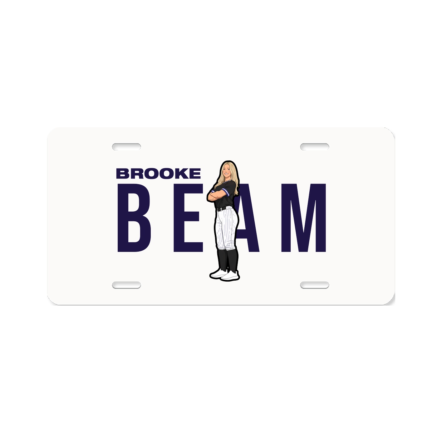 License Plate — Player Name in Classic
