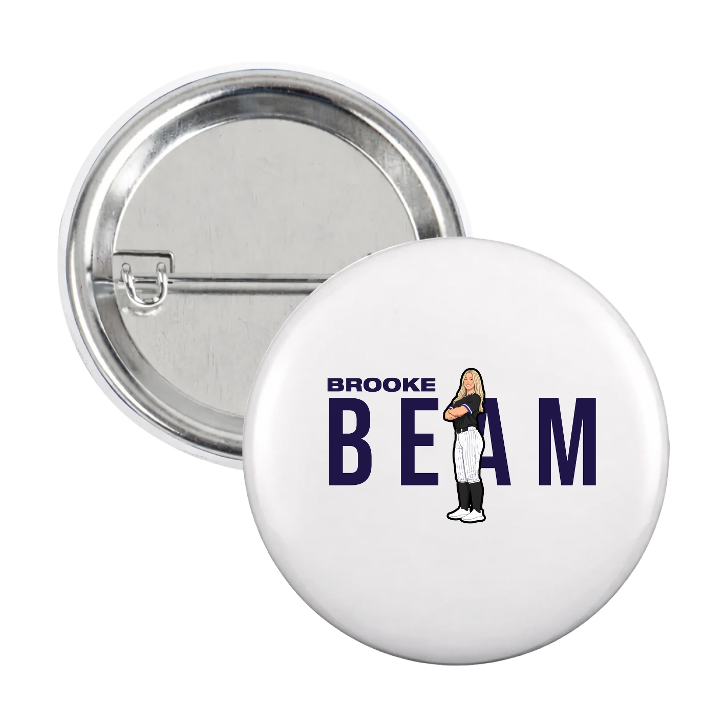 Game Day Button — Player Name in White
