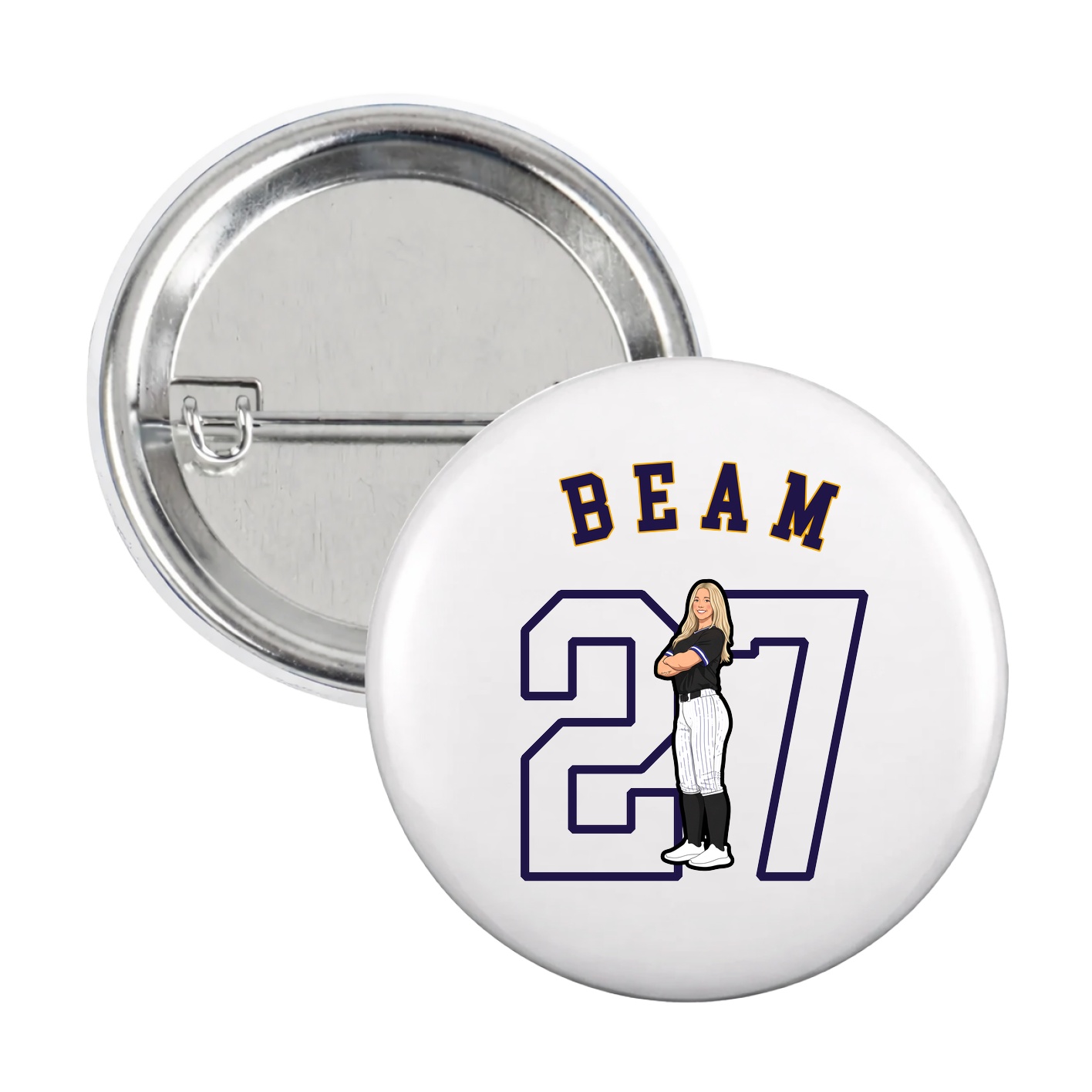 Game Day Button — Shirsey Arch in White
