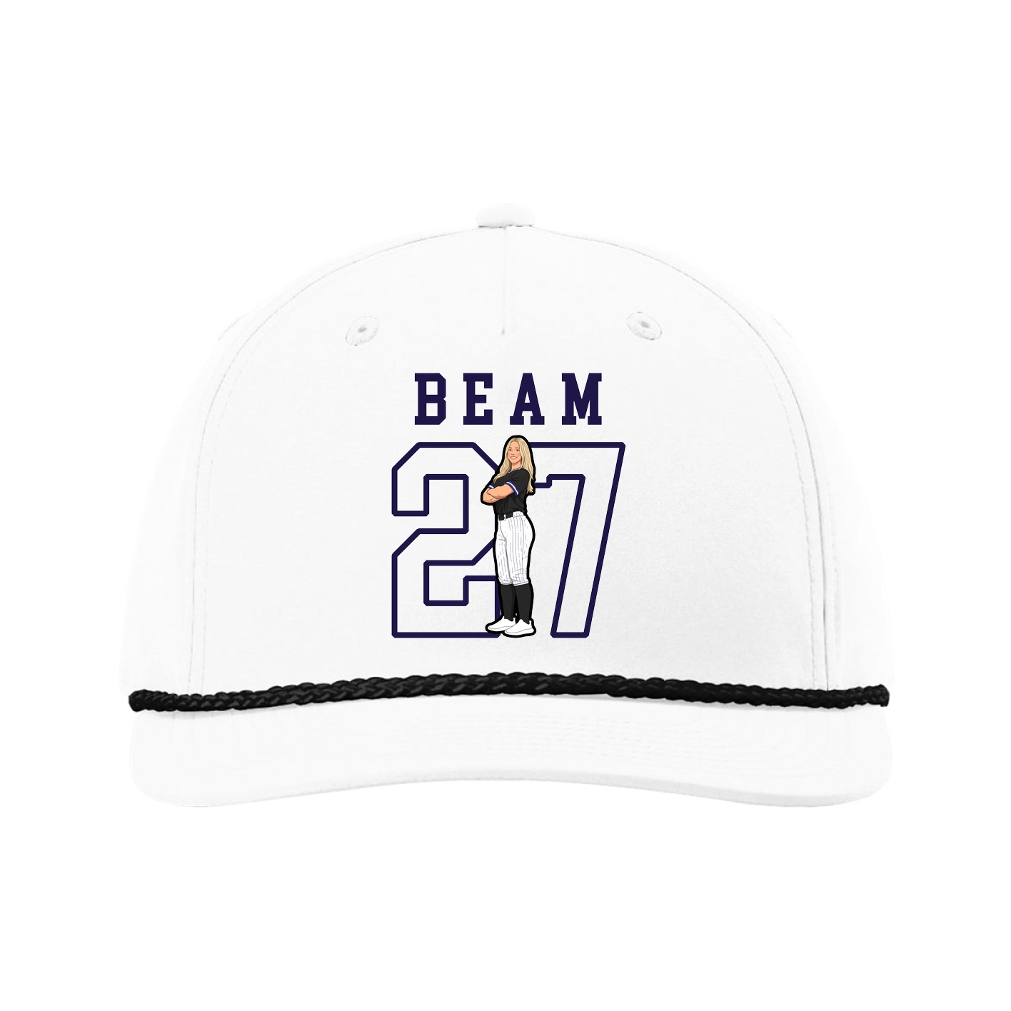 Five-Panel Classic Rope Cap — Shirsey in White