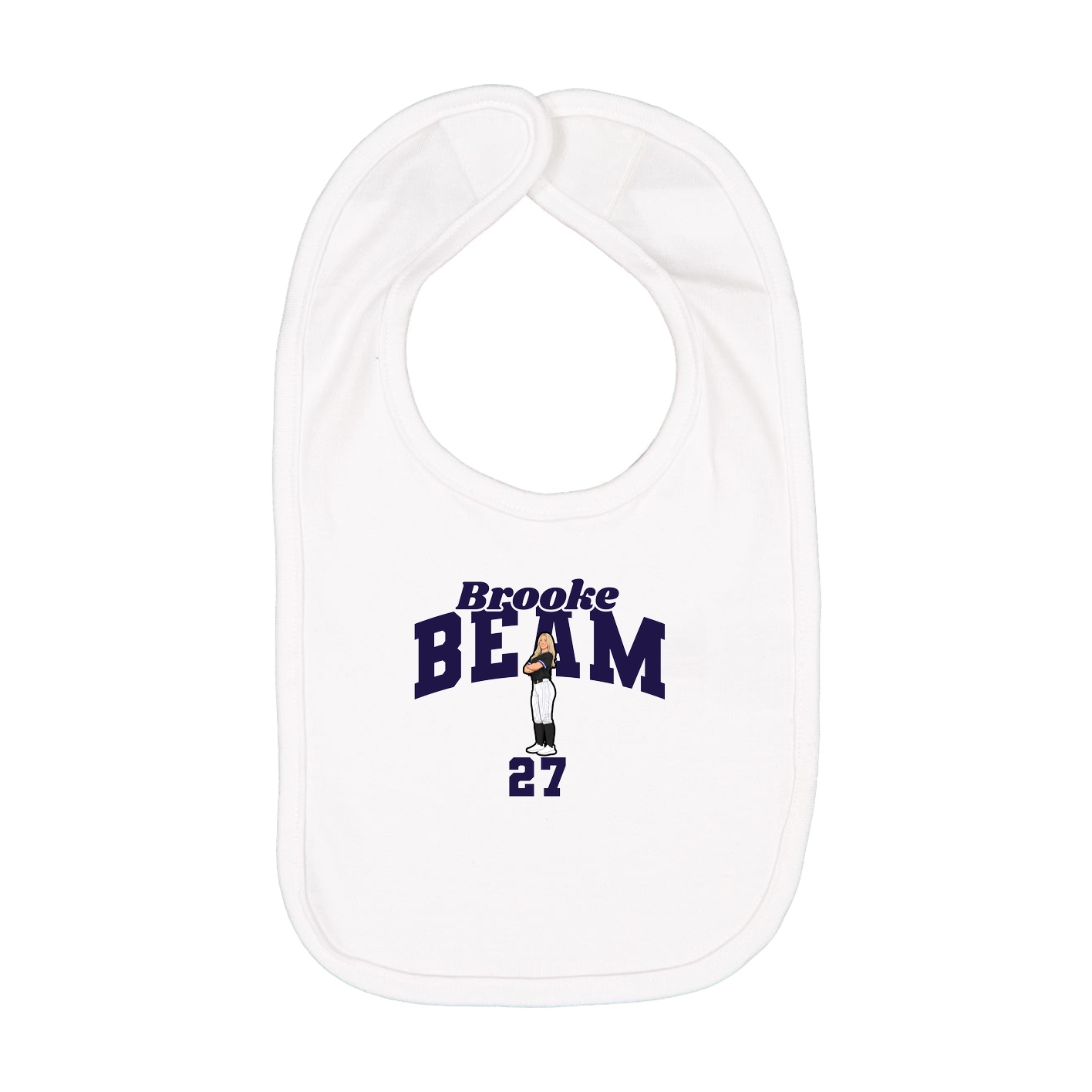 Infant Bib — Signature Arch in White